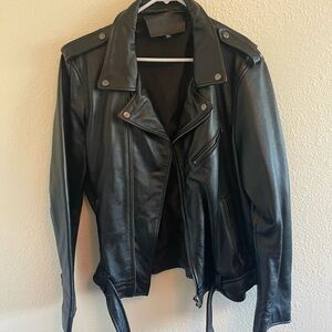 Black Leather Biker Jacket